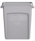 Contenedor de reciclaje 60 l al 635 x an 279 x p 558 mm gris con conductos de ventilación. SLIM JIM