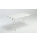 Mesa rectangular plegable de jardín acero/plástico 110x70 cm - ALCO