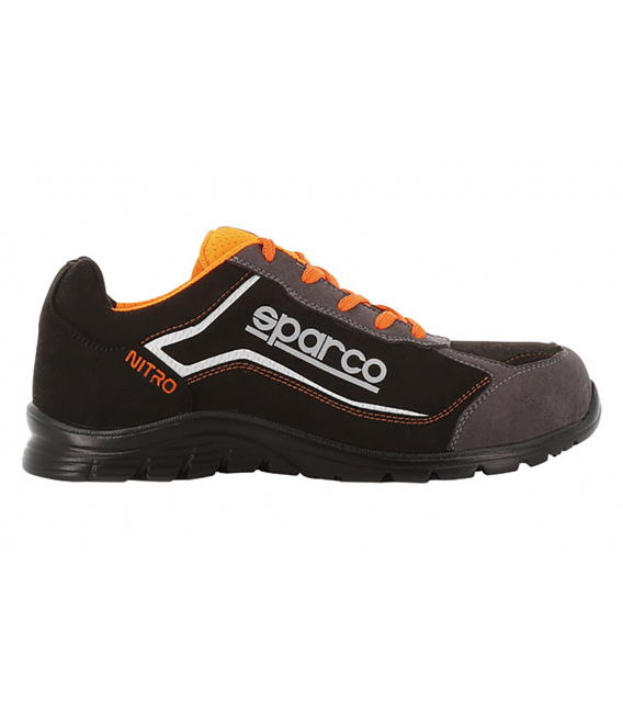 Zapato de seguridad T39 s3-src impermeable NITRO S3 SRC NRGR tejido técnico negro/naranja. SPARCO