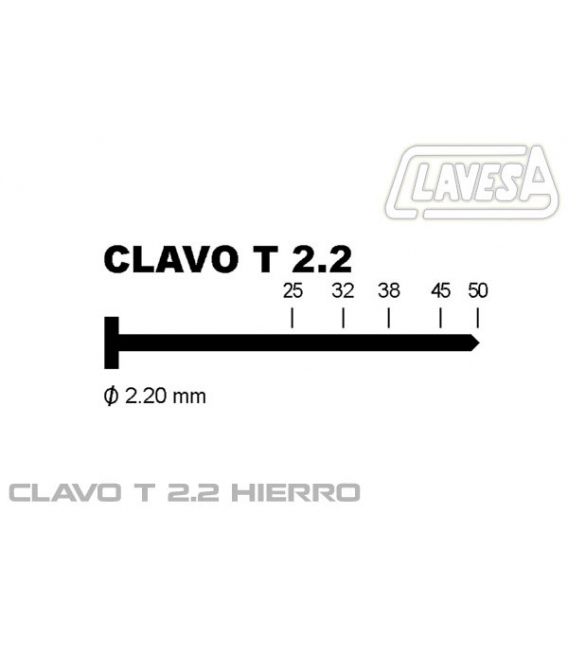 CLAVO MODELO T 50MM CT2250 1.0