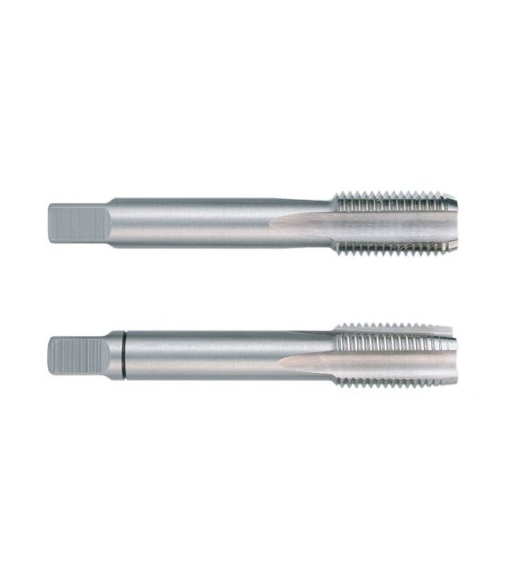 Juego de 2 machos para roscar a mano MF DIN 2181 HSS rectificados con rosca MF22 x 1,5 mm