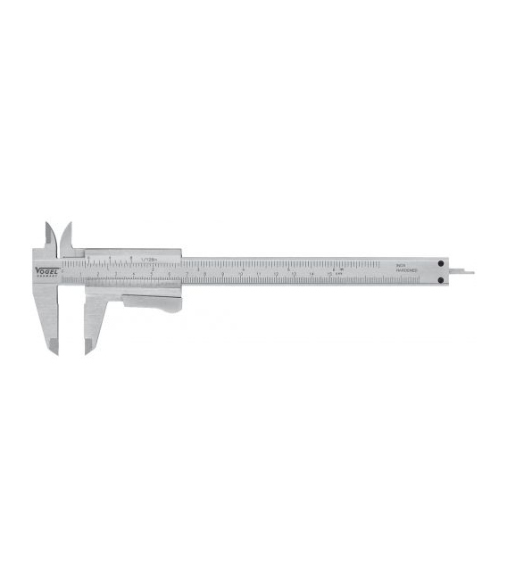 Calibre pie de rey monobloc DIN 862 150 mm (Bloq. Pulsador)