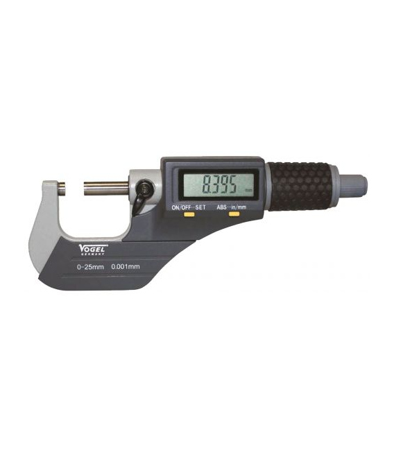 Micrómetro electrónico digital DIN 863, IP40, Capacidad 0:25 mm