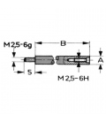 Alargos para comparadores analógicos y digitales Largo 50 mm
