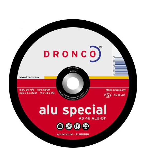 180Disco de desbaste AS 46 ALU Specialmetal 180 x 6 mm