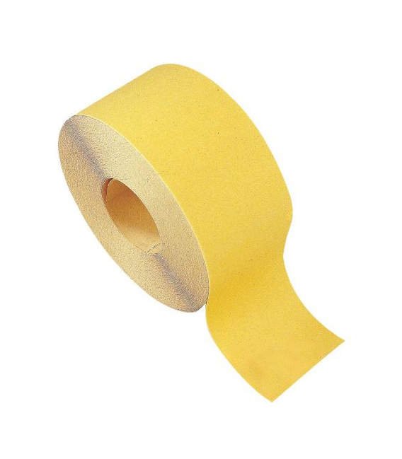 Rollos papel lija Óxido de Aluminio amarillo (100 mm x Gr.80)