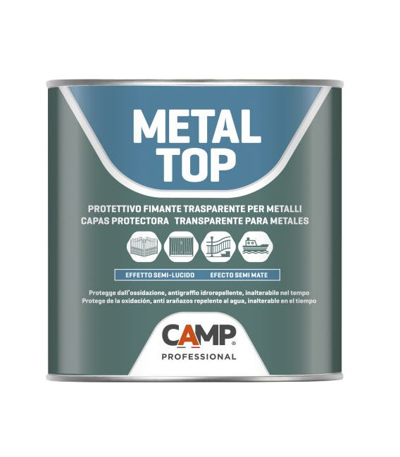 001Protector transparente para metales a base de resinas METAL TOP en Lata de 1 kg