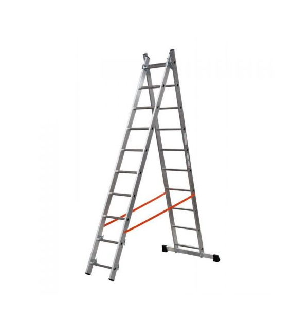 Escalera 2 tramos combinada de aluminio Modula (2x10)