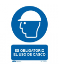Señal obligatorio el uso del casco PVC Glasspack