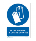 Señal obligatorio el uso de guantes PVC Glasspack