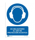 Señal obligatorio el uso de protección acústica PVC Glasspack