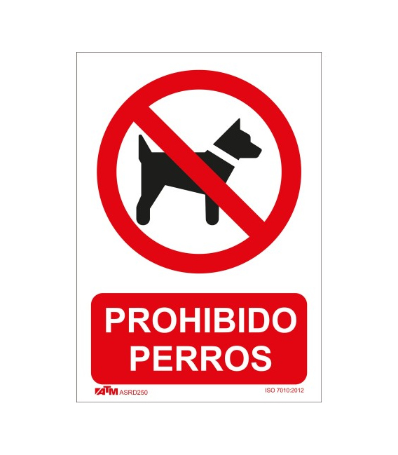 Señal prohibido perros PVC Glasspack