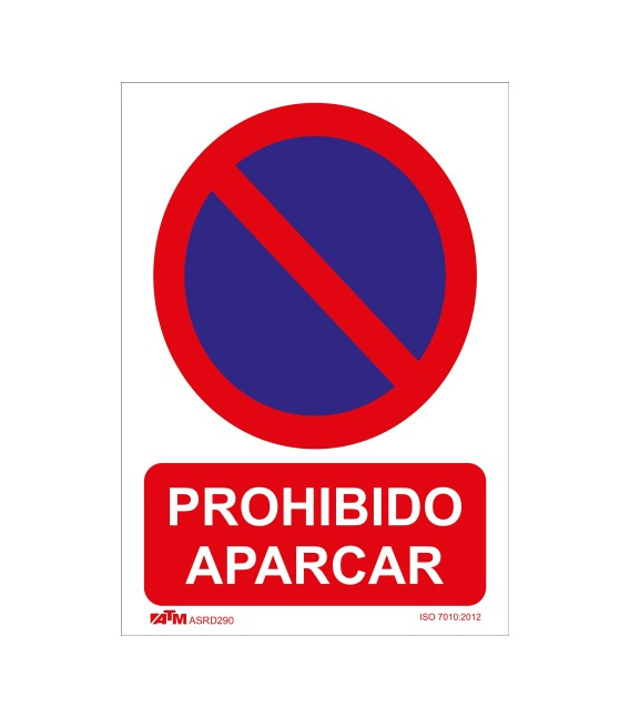 Señal prohibido aparcar PVC Glasspack 300 x 400 mm