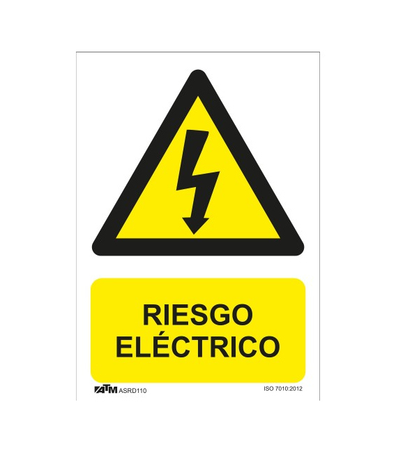 Señal peligro riesgo eléctrico PVC Glasspack