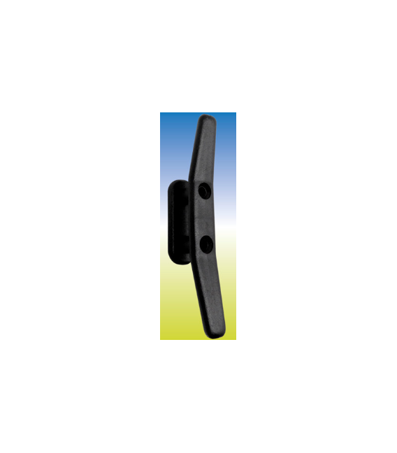 Cornamusa de amarre negro para toldo de guías o capotas MICEL 18 x 20 x 102 mm