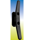 Cornamusa de amarre negro para toldo de guías o capotas MICEL 18 x 20 x 102 mm