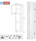 Mueble de baño TATAY plástico vertical 3 puertas.