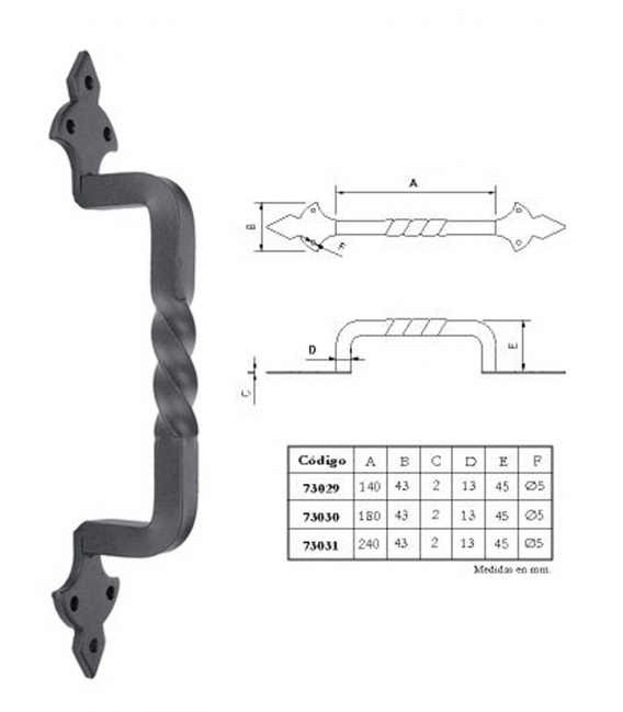 TIRADOR SALOMONICO 240MM 73031