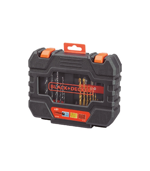 BROCAS + PUNTAS ATORNILLAR JUEGO 31 PIEZAS BLACK & DECKER