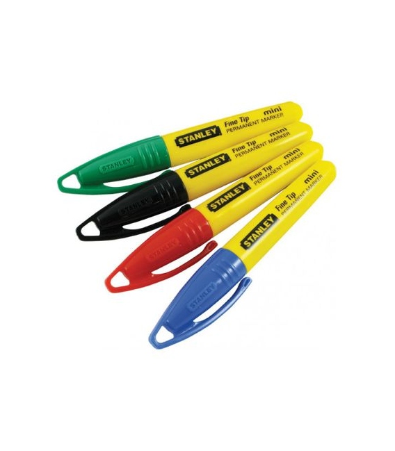 Marcadores permanentes STANLEY Punta Fina - Rojo/Azul/Verde/Negro