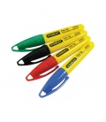 Marcadores permanentes STANLEY Punta Fina - Rojo/Azul/Verde/Negro