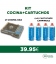 Kit COCINA GAS + CARTUCHOS (X4) BRICOVEL